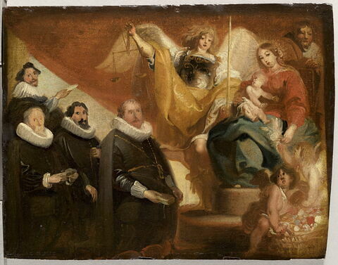 Vierge à l'Enfant avec saint Joseph et l'archange saint Michel, et quatre magistrats de la ville de Bruxelles en orants