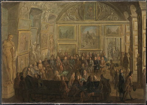 Séance de l'Académie royale de peinture et de sculpture au Louvre