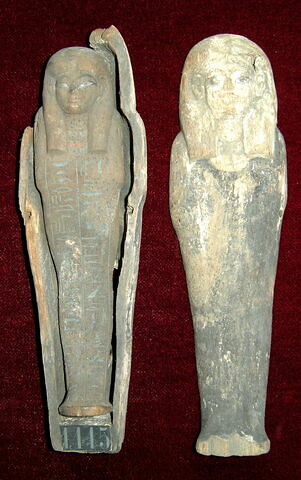 sarcophage à serviteur funéraire ; serviteur funéraire momiforme
