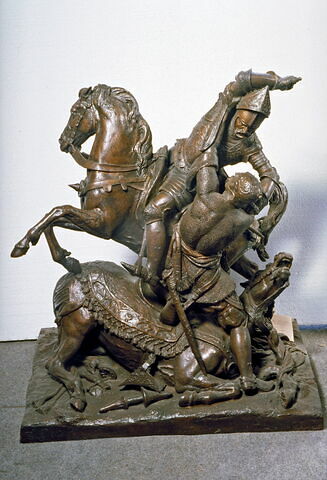 Combat de Charles Martel et d'Abderamane roi des Sarrazins (Bataille de Poitiers 732), image 1/6
