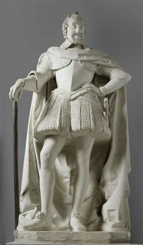 Henri IV debout en arme et en costume à la française