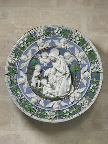 La Vierge adorant l'Enfant en présence de saint Jean Baptiste enfant et de deux chérubins, image 1/7