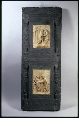 Le Mariage de la Vierge et la Visitation, éléments du monument funéraire d'Emeric Schillinck, chantre de Saint-Lambert de Liège de 1550 à sa mort en 1565