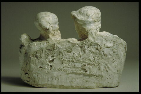 Deux bustes d'apôtre au fond à droite de la Cène de Saint-Jean de Troyes, image 3/4