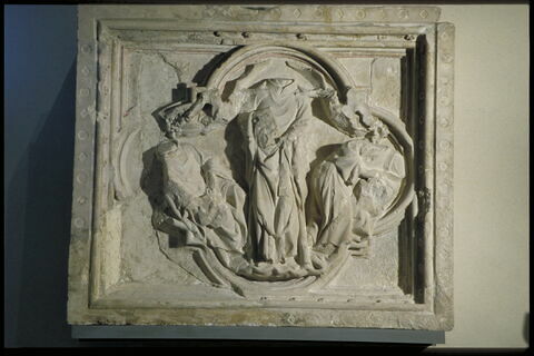 Saint Denis portant sa tête au lieu de sa sépulture, saint Rustique et Saint Eleuthère