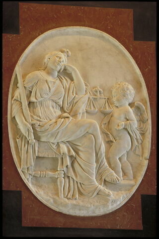 La Justice, élément du décor du monument au coeur de Louis XIII provenant de l'église de Saint-Louis-des-Jésuites, image 1/1