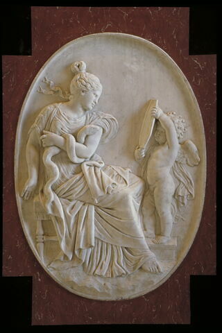 La Prudence, élément du décor du monument au coeur de Louis XIII provenant de l'église Saint-Louis-des-Jésuites