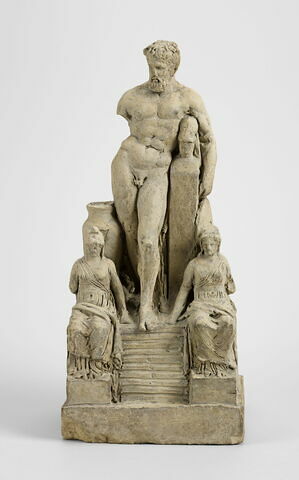 Hercule appuyé sur un terme avec quatre femmes assises (projet d'un monument au peuple français), image 1/11