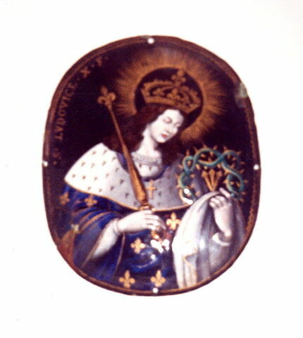 Plaque ovale : saint Louis