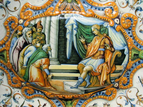 Grand plat ovale : Les Séquanes se plaignent d'Arioviste à César, image 5/16