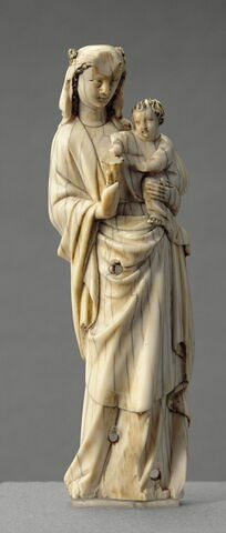 Statuette : Vierge à l'Enfant debout