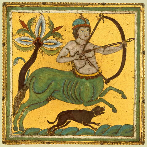Plaque émaillée : centaure ou sagittaire, image 1/2