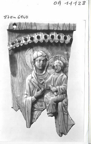 Fragment de plaque : Vierge Hodeghetria, image 1/1