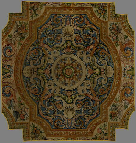 Centre du 21ème tapis de la Grande Galerie du Louvre, image 1/5
