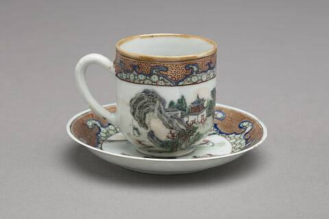 Tasse à café avec soucoupe, d'un service à thé et à café de douze pièces (R 1208 à 1219)