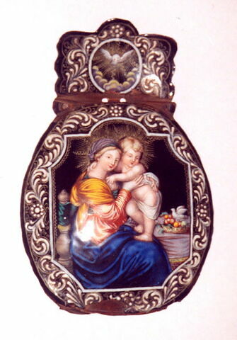 Plaque de bénitier : Vierge à l'Enfant, image 2/2