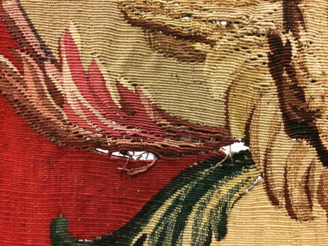 Fragment de la tapisserie Le Triomphe d'Hercule : Hercule tuant le serpent, de la tenture des Triomphes des Dieux, image 11/14