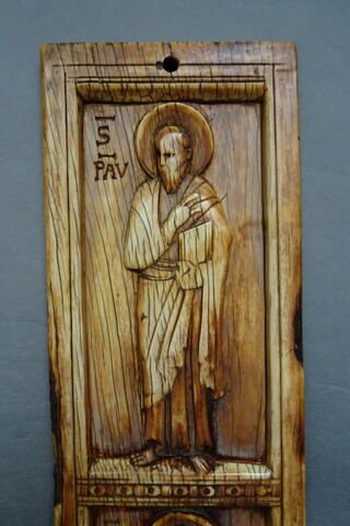 Volet droit d'un triptyque : saint Paul, saint Barthélemy, image 2/5