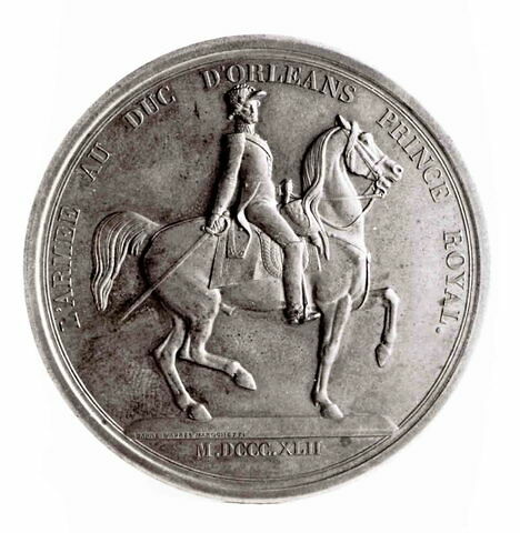 Médaille : Inauguration de la statue équestre du duc d'Orléans, image 1/1