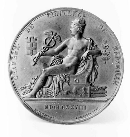 Médaille : Chambre de commerce de Marseille, cliché de revers, image 1/1