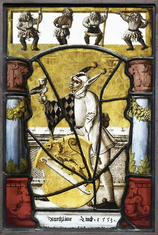 Panneau rectangulaire aux armes du peintre verrier Barthélemy Linck, image 1/1
