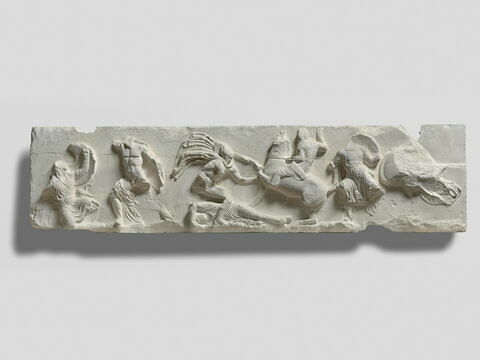 Tirage d’un relief représentantle combat entre les Grecs et les Perses, image 1/1