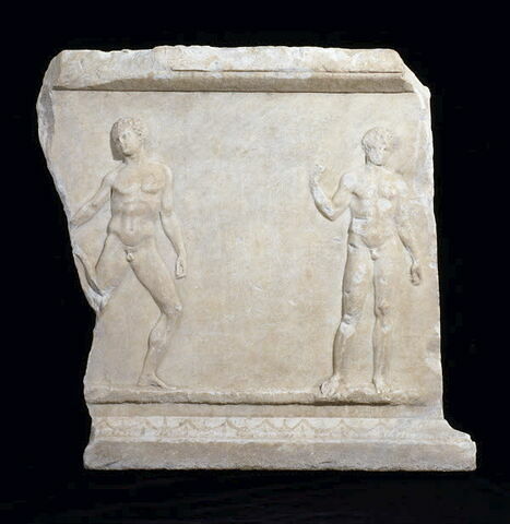 base de statue  ; relief votif