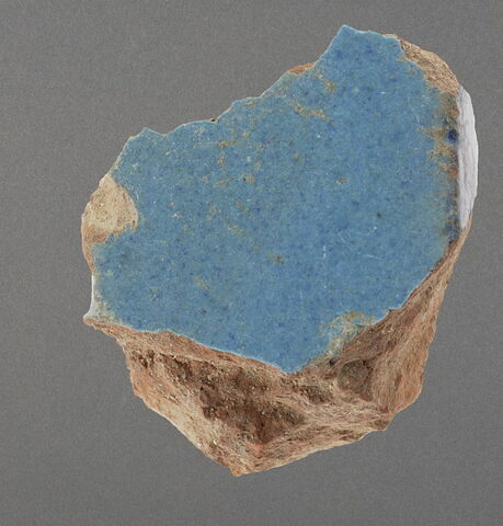 Fragment de carreau turquoise et cobalt