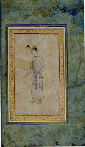 Jeune indien vêtu d'une robe et tenant un fuseau (page d'album), image 3/6