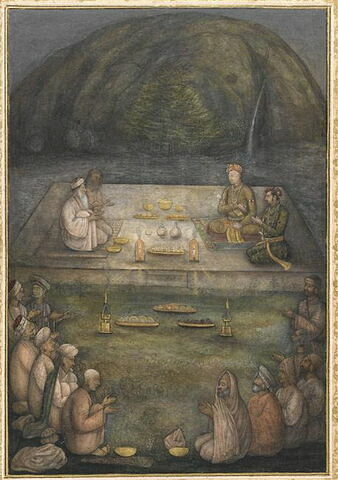Les empereurs Akbar et Jahangir avec des soufis et des yogis (Album Nana), image 12/13