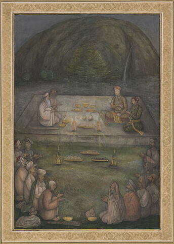 Les empereurs Akbar et Jahangir avec des soufis et des yogis (Album Nana), image 4/13
