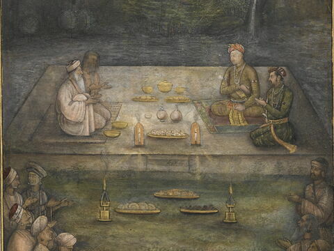 Les empereurs Akbar et Jahangir avec des soufis et des yogis (Album Nana), image 9/13