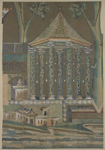 Panneau au Tholos (Relevé des mosaïques de la grande mosquée de Damas)