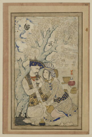 Portrait de Shah Abbas Ier et son page, image 3/6