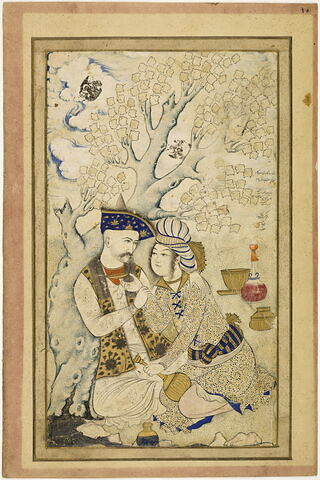 Portrait de Shah Abbas Ier et son page, image 1/6