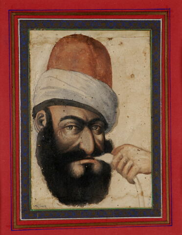 Portrait de Karim Khan Zand (r. 1750-1779) fumant le qalyan (narghilé), image 4/4