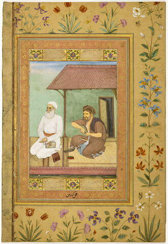Portrait de Shaykh Husayn Jami (page de l'Album de Nadir Shah), image 1/3