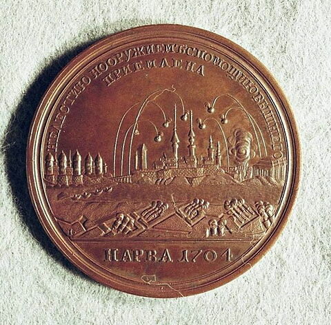 Médaille : Prise de Narva, 1704.