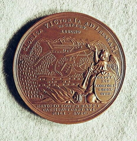 Médaille : Bataille de Lesnau, 1708.