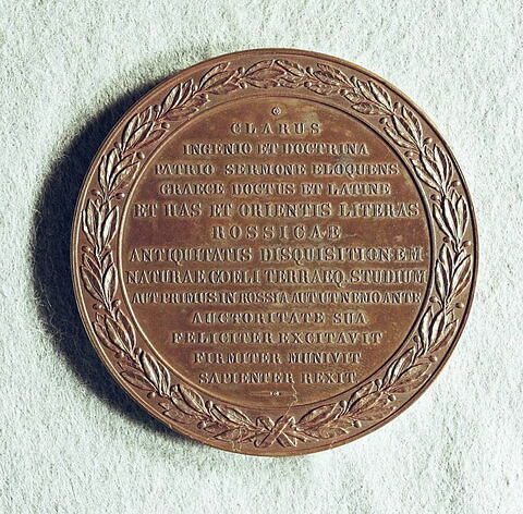 Médaille : Serge Ouvarov, ministre de l’Instruction publique, 1843.