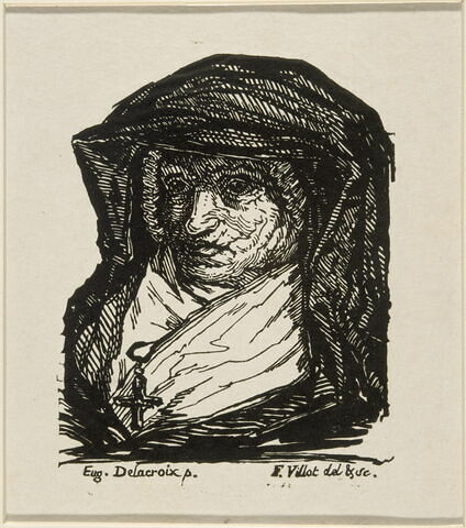 Portrait de vieille femme (Madame Bornot ?), d'après Delacroix, image 1/1