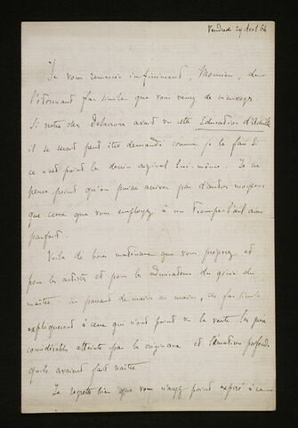 Lettre autographe de Philippe BURTY à Alfred ROBAUT, le 29 avril 1864