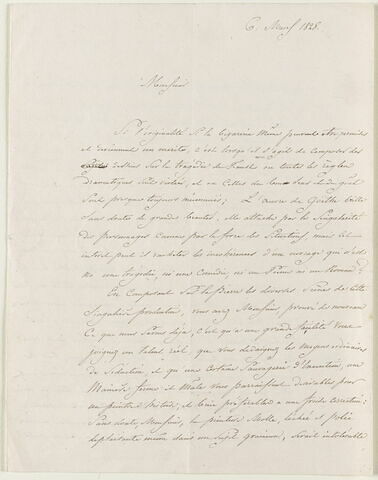 Lettre autographe signée à Eugène Delacroix, 6 mars 1828, image 2/3