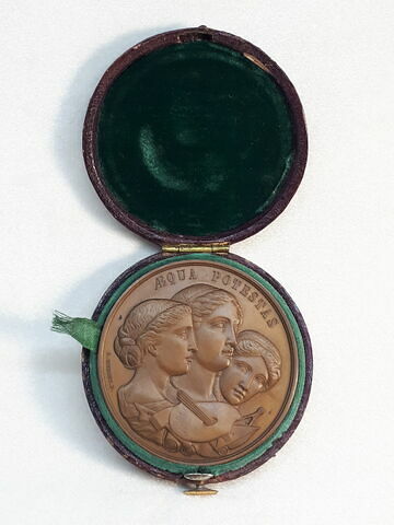 Prix de l’Académie baléare des beaux-arts, 1864, médaille dans un écrin rond