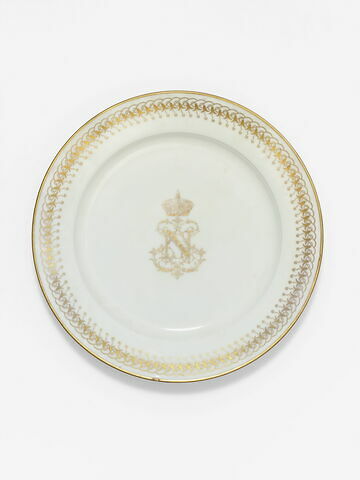 Assiette au chiffre de LN couronné de Napoléon III, du service de table du ministère d’Etat, image 6/8