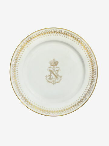 Assiette au chiffre de LN couronné de Napoléon III, du service de table du ministère d’Etat, image 4/8