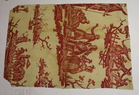 Grand fragment fond blanc décor camaïeu rose de bataille, image 1/5