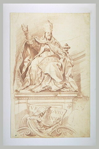 Urbain VIII et la Mort, détail du tombeau du pape Urbain VIII, image 2/2