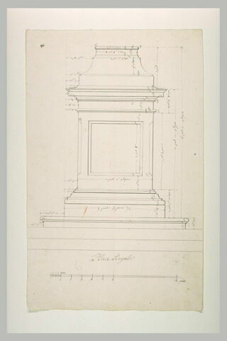 Elévation du piédestal de la statue équestre de Louis XIII, image 2/2