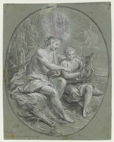 Apollon enseignant la lyre à Hyacinthe